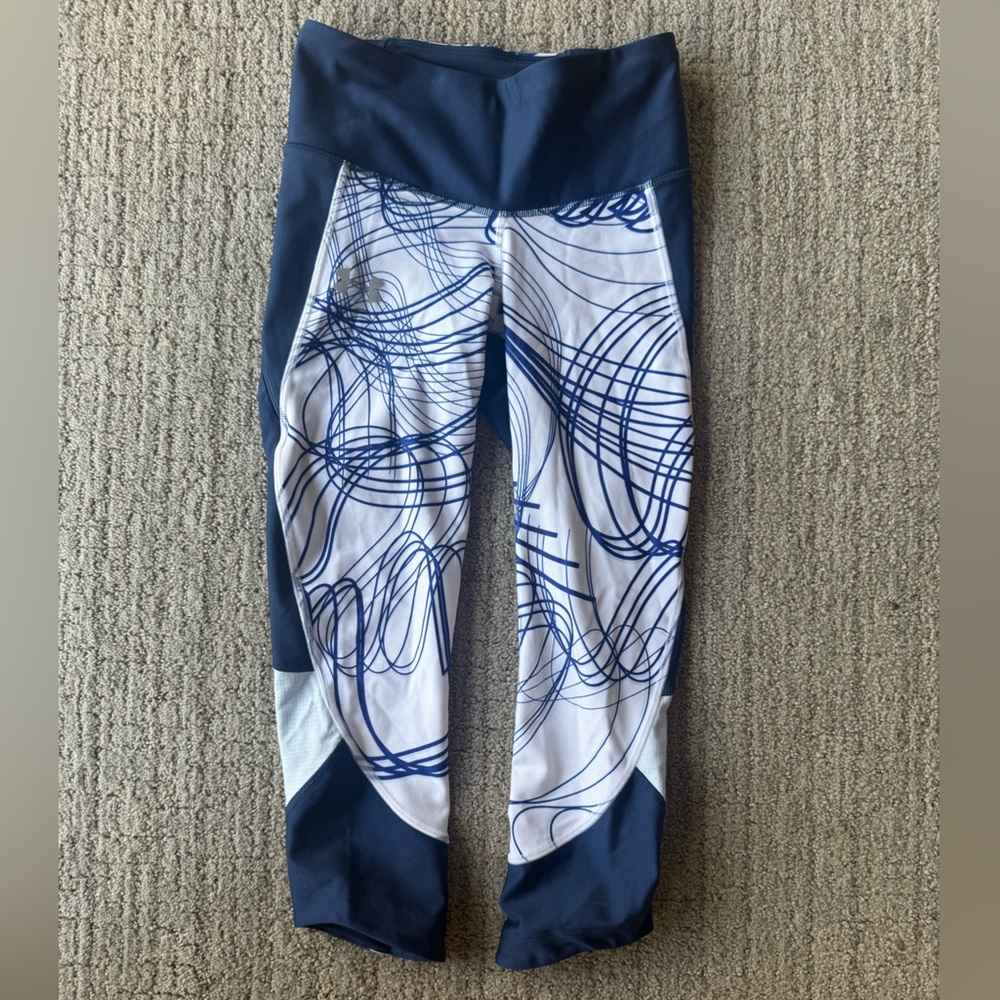 Under Armour Navy and White Leggings